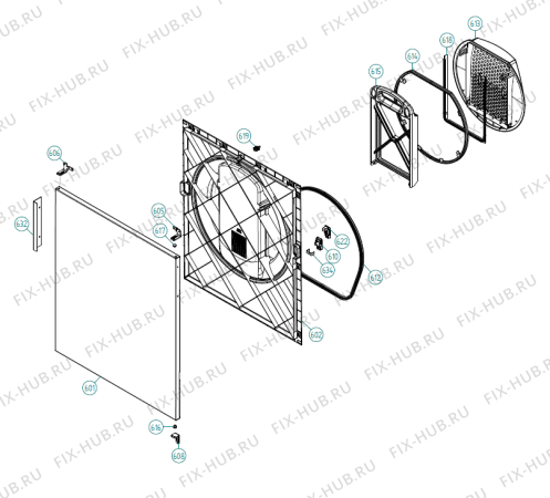 Взрыв-схема стиральной машины Gorenje Schneidereit TR-Abluft DE   -Grey (340078, TD60.C) - Схема узла 06