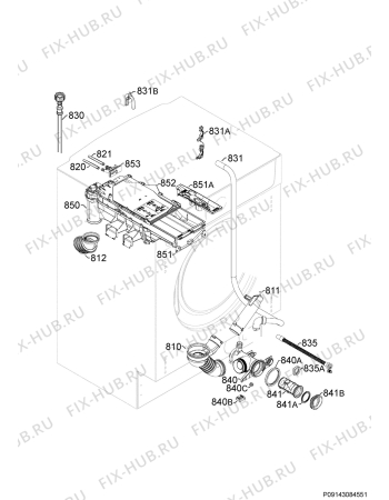 Схема №11 L61270BI с изображением Декоративная панель для стиральной машины Aeg 8082540025