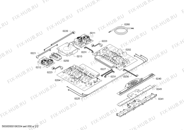 Взрыв-схема плиты (духовки) Bosch PID775DC1E - Схема узла 02