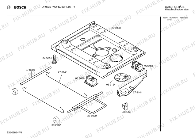 Взрыв-схема стиральной машины Bosch WOH9730FF TOP9730 - Схема узла 04