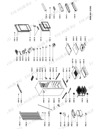Схема №1 AFG 531/H с изображением Затычка для холодильной камеры Whirlpool 481246218182