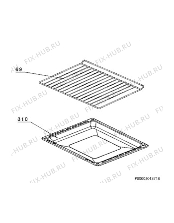 Взрыв-схема плиты (духовки) Electrolux EKG510112W - Схема узла Section 5