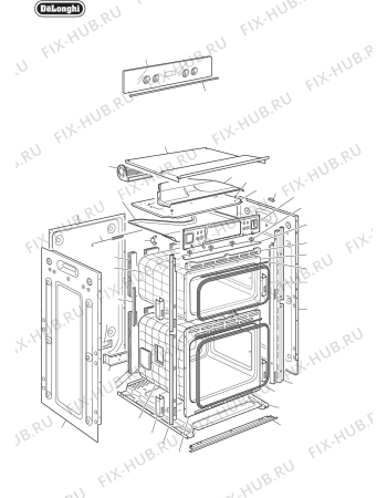Схема №5 DEL6038D с изображением Часть корпуса для плиты (духовки) DELONGHI 450F31EM41