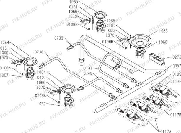 Схема №7 FG6011EA1E/A02 (242035, K24H1-134VE) с изображением Панель для электропечи Gorenje 242511