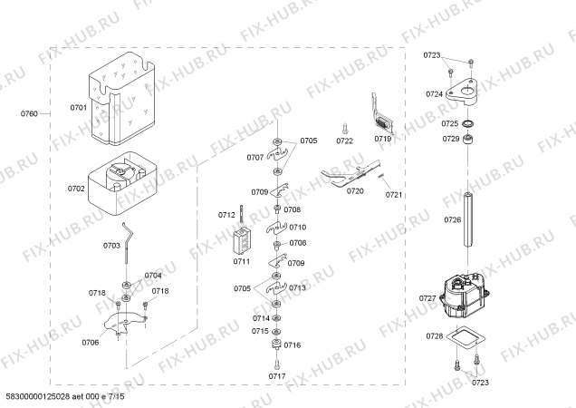 Схема №13 KBUDT4875E с изображением Корпус для посудомоечной машины Bosch 00143771