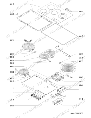 Схема №1 ETIH 5660 IN с изображением Субмодуль для электропечи Whirlpool 481221458082