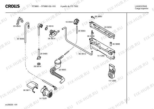 Схема №3 T8833 с изображением Кабель для стиральной машины Bosch 00299972