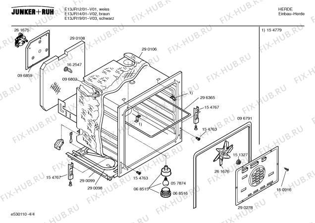 Взрыв-схема плиты (духовки) Junker&Ruh E13JR14 - Схема узла 04