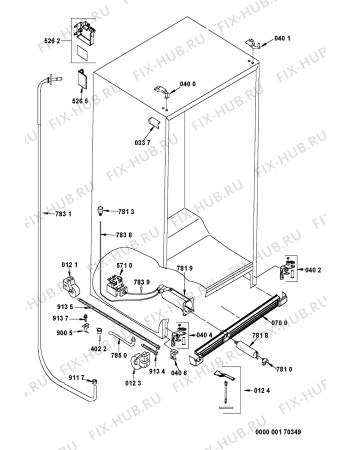 Схема №11 KSN 7070/A-IN с изображением Ручка двери для холодильной камеры Whirlpool 481246268938
