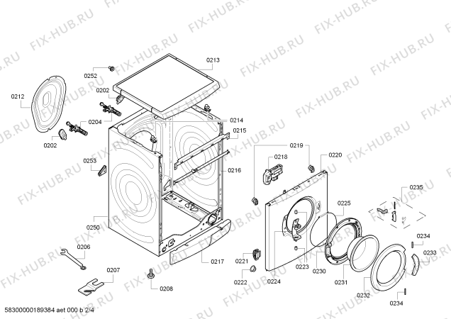 Схема №2 WM14E270FF, iQ 300 varioPerfect с изображением Панель управления для стиралки Siemens 11003219