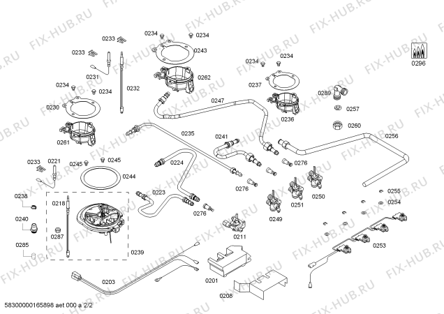 Взрыв-схема плиты (духовки) Bosch PCH615B9TL 3G+1W BO60F TIGER - Схема узла 02