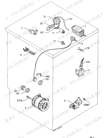 Взрыв-схема стиральной машины Faure LFI208W1 - Схема узла Electrical equipment 268