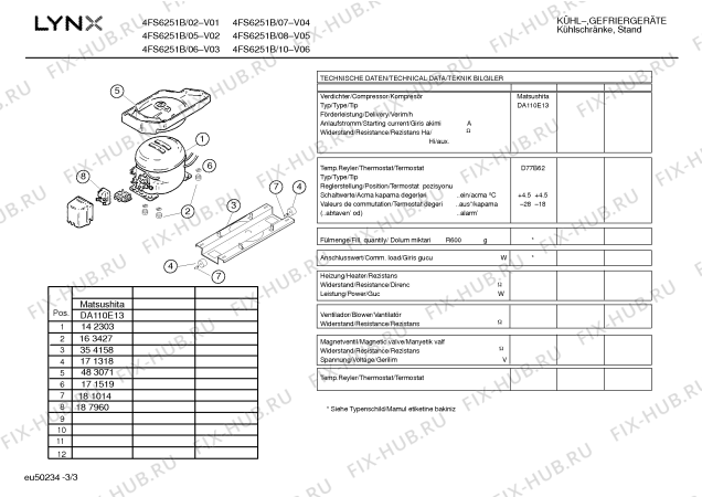 Схема №1 4FS6251A с изображением Инструкция по эксплуатации для холодильника Bosch 00529924