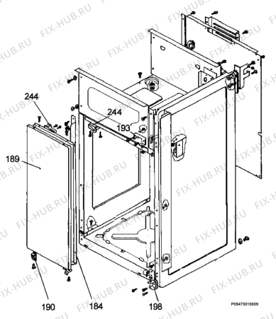 Взрыв-схема плиты (духовки) Zanussi ZCG850GW - Схема узла Section 2