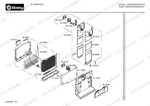 Схема №4 3FG569F2 с изображением Дверь для холодильной камеры Bosch 00236808