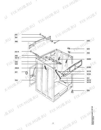 Взрыв-схема стиральной машины Aeg LAV62310-W - Схема узла Housing 001