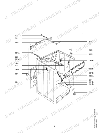 Взрыв-схема стиральной машины Aeg LAV64309-W - Схема узла Housing 001