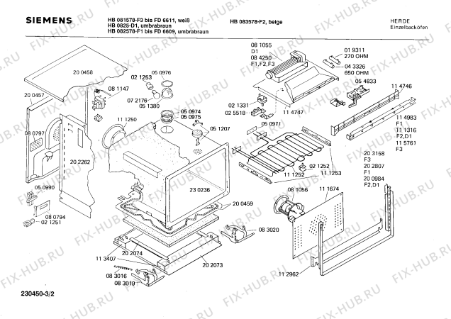 Взрыв-схема плиты (духовки) Siemens HB082578 - Схема узла 02