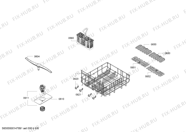 Взрыв-схема посудомоечной машины Bosch SKS60E02GB - Схема узла 06