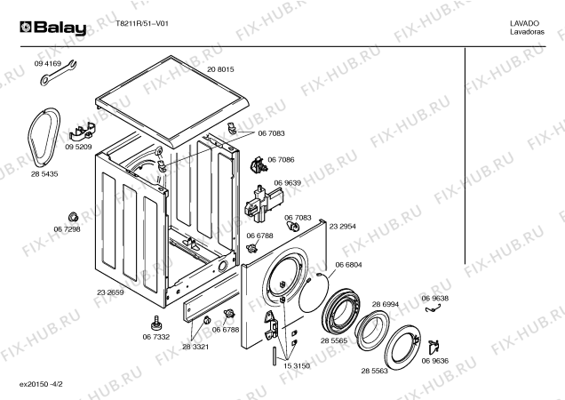 Схема №4 T8211R SIWAMAT XL 53211 с изображением Панель управления для стиральной машины Bosch 00289857