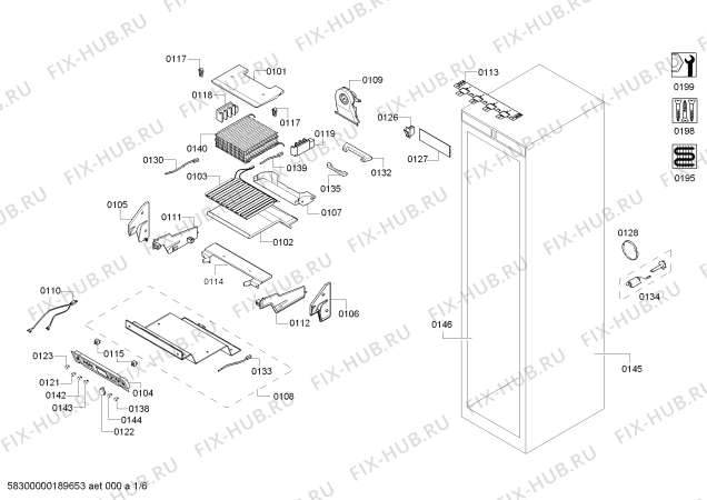 Схема №4 T24ID800LP с изображением Изоляция для холодильника Bosch 00753729