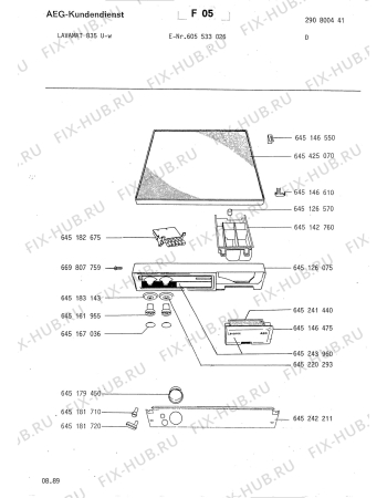 Взрыв-схема стиральной машины Aeg LAV835 U D - Схема узла Section1