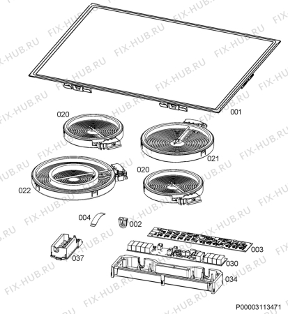 Схема №1 HK634020XB с изображением Субмодуль для духового шкафа Aeg 982140063517078