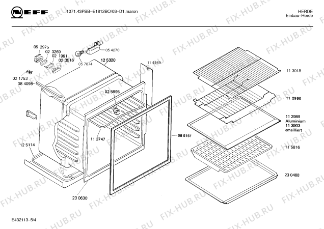 Схема №4 E1125G0FG 1071.03-10 с изображением Переключатель для плиты (духовки) Bosch 00065315