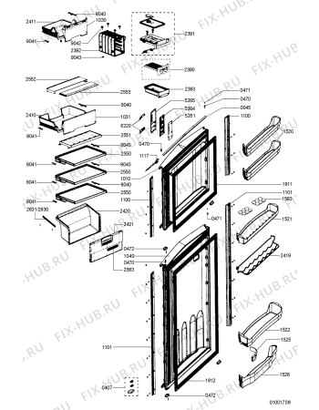 Схема №2 KDNA 4300 IN с изображением Рукоятка для холодильника Whirlpool 481249818727