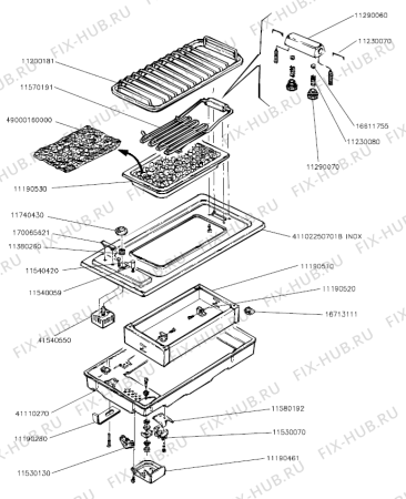 Схема №1 B1   -30 CM GRILL (900004093, DE-B1) с изображением Нагревательный элемент для электропечи Gorenje 157129