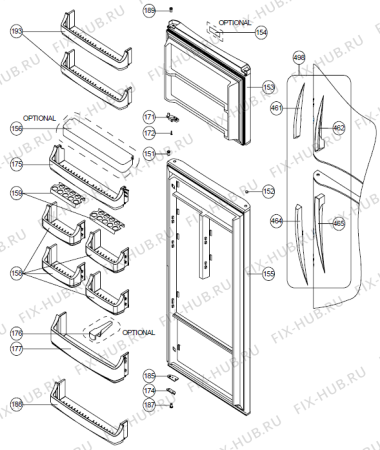 Схема №1 NRF71433XC (248742, GN465MCEX.CAR.S) с изображением Всякое для холодильника Gorenje 273076
