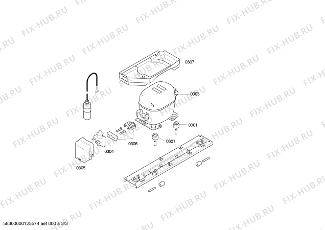 Схема №3 4FC14B10 с изображением Дверь для холодильной камеры Bosch 00245623