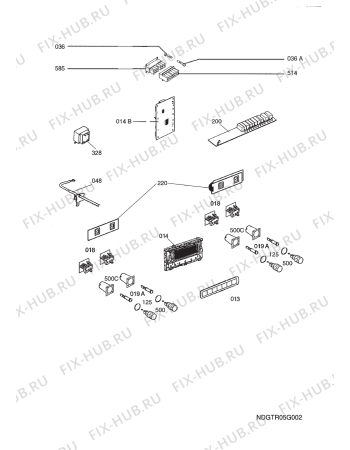 Взрыв-схема плиты (духовки) Aeg Electrolux E6871-4-M  R07 - Схема узла Functional parts