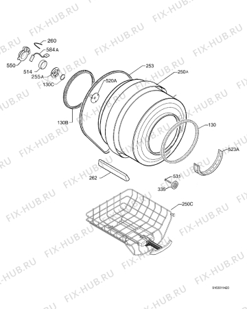 Взрыв-схема сушильной машины Aeg Electrolux TMARATHON - Схема узла Functional parts 267