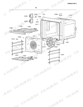 Схема №8 CLH 8482 WEISS с изображением Обшивка для духового шкафа Whirlpool 482000018443