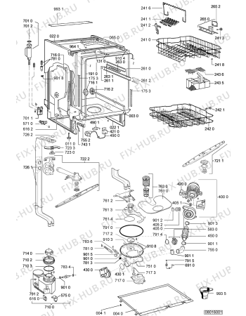 Схема №2 ADG 686 FD с изображением Обшивка для электропосудомоечной машины Whirlpool 480140102088
