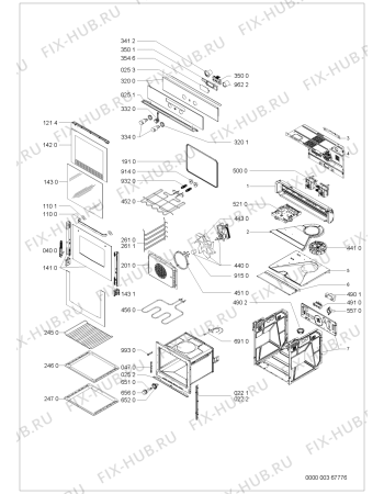 Схема №1 AKZ 431/AL/03 с изображением Обшивка для плиты (духовки) Whirlpool 481245249955