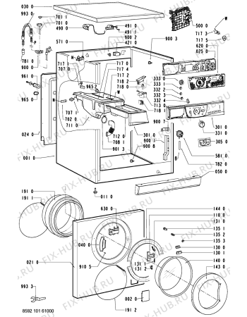 Схема №2 AWO 9745 с изображением Декоративная панель для стиральной машины Whirlpool 481245215182