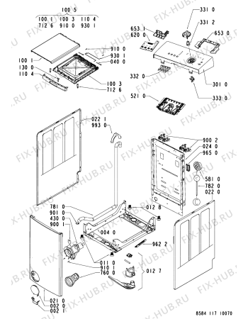 Схема №2 PLT 1170 WA с изображением Декоративная панель для стиральной машины Whirlpool 481245310851