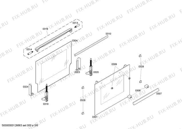 Схема №6 CF26850 с изображением Панель управления для электропечи Bosch 00442202