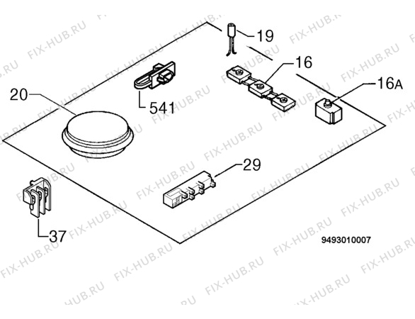 Взрыв-схема плиты (духовки) Aeg Electrolux 62511C-M - Схема узла Electrical equipment 268