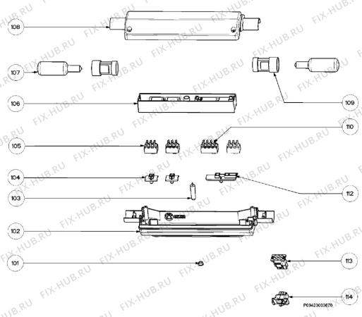 Взрыв-схема вытяжки Zanussi ZHC905X/GB - Схема узла Section 2