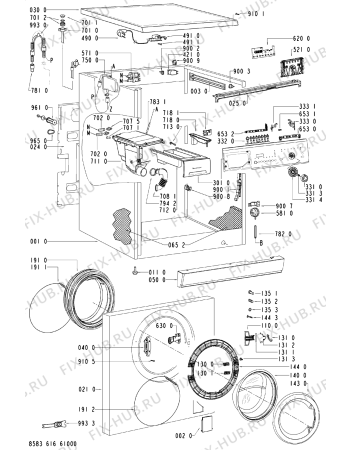 Схема №2 WAK 9850 с изображением Модуль (плата) для стиральной машины Whirlpool 481221470601