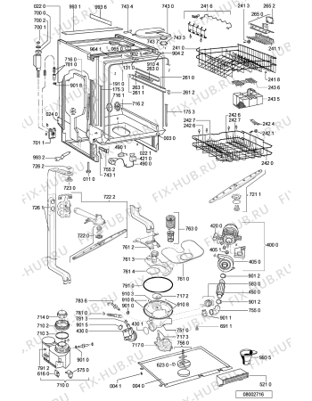 Схема №2 ADG 8962 WH с изображением Обшивка для электропосудомоечной машины Whirlpool 481245371529