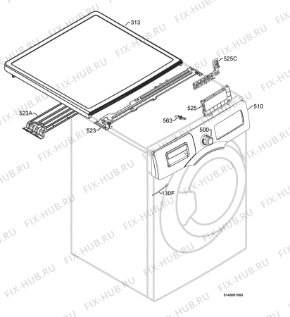 Взрыв-схема стиральной машины Rex Electrolux RWN148540W - Схема узла Command panel 037