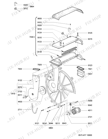 Схема №2 AWZ 477/D F с изображением Спецфильтр для стиралки Whirlpool 481212118266