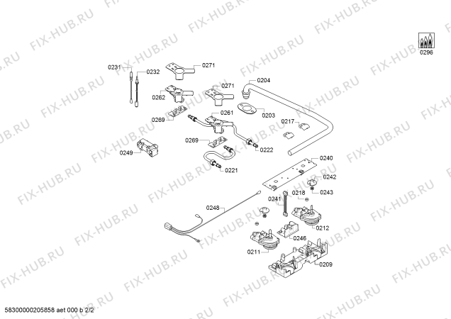 Взрыв-схема плиты (духовки) Bosch PRB3A6D70M PG 30F 2G BOSCH 7s SV - Схема узла 02