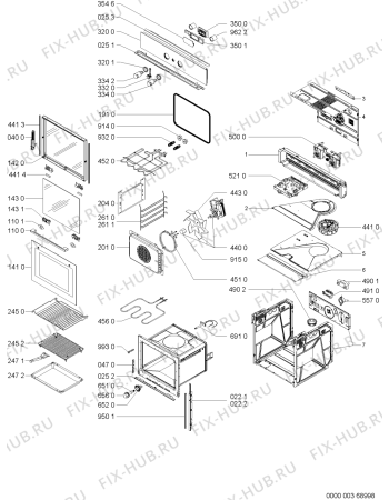 Схема №1 AKZ508WH (F091144) с изображением Наставление для плиты (духовки) Indesit C00363979