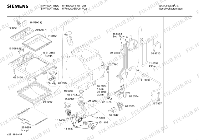 Схема №4 WP81200FF SIWAMAT 8120 с изображением Панель управления для стиральной машины Siemens 00355940