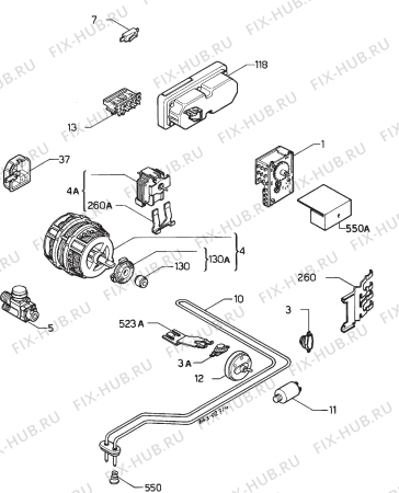 Взрыв-схема посудомоечной машины Zanussi ID6294X - Схема узла Electrical equipment 268